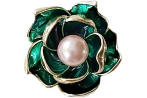 GENERISCH Gimiro Damen Brosche geklügelte Kamelie Strass Perlen Rosen Anstecknadeln Blazer Kleid Clipper für Hochzeit Modeaccessoires