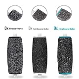9Pcs Scholl Velvet Smooth Pedi Replacement Rollers Heads Refills, 3 Coarse Levels Includes Extra Rough Hard, Medium Hard and Gentle Hard Skin Remover Coarse for Hard Skin Remover (Mixed Coarse)