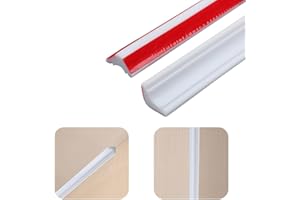 YONTREE PVC Quadrant Trim, Flexible Moulding Trim Self Adhesive, Home Wall Inside Corner Decoration, Plastic Skirting Board-Caulk Strip, Laminate Floor Beading & Skirting Floor Edging Strip (19 * 13mm/5m)