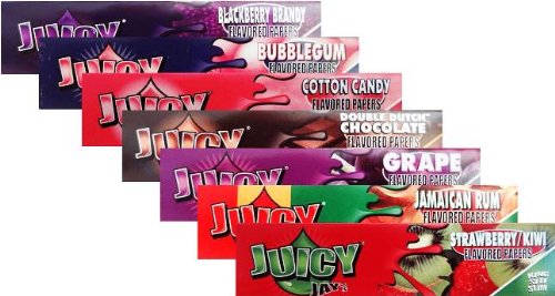 Juicy Jay 's aromatisiert Zigarettenpapier King Size Slim – 7 Heftchen in 7 Geschmacksrichtungen