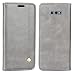 Produktbild MOELECTRONIX Edle Buch Klapp Tasche GRAU Flip Book Case Schutz Hülle Etui für Samsung Galaxy S10e DuoS SM-G970F/DS