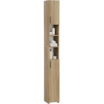 Mobiletto Da Bagno Slim ComfortCove - Colonna Salvaspazio Con Scomparto Aperto E Chiuso, Bianco