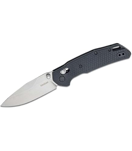 Kershaw Highball XL Taschenmesser – D2 Stahl, Framelock, KVT Kugellager, Schwarz Bead-blasted