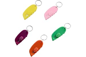 KAIAIWLUO Mini Schrumpfpapier Box Öffner Briefschneider,5 Stück Box Cutter Brieföffner Tragbar Kartonöffner Schlüsselanhänger Wrapping Paper Cutter Safety Blade Box Öffner