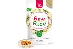CLEAN FOODS 5 x CleanFoods 21 calories riz de konjac séché I 75g I glucomannane shirataki de konjac I sans odeur l végétalien I sans gluten et sans gras I prêt en 5 minutes