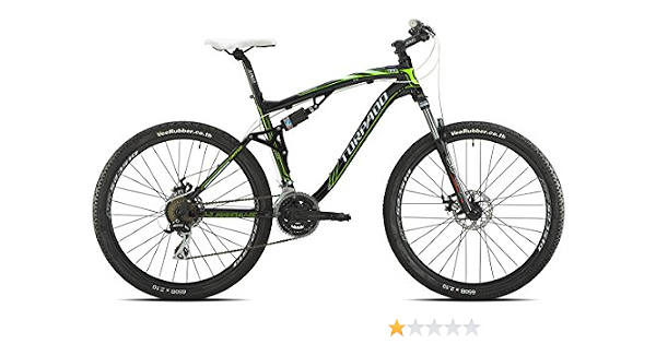 Torpado bici mtb full hurricane 27,5'' alu 3x7v disco taglia 41 nero v17  (MTB Biammortizzate) / bicycle mtb full hurricane 27,5'' alu 3x7s disc size  41 black v17 (MTB Full suspension) :