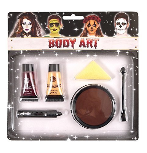 6 piece Zombie Make Up Fake Blood Face Paint Halloween Fancy Dress Costume Outfit Accessory Kit
