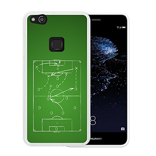 WoowCase Funda Huawei P10 Lite   Huawei P10 Lite   Funda Silicona Gel Flexible Pizarra T  ctica de F  tbol Deporte  Carcasa Case TPU Silicona - Transparente