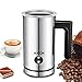 Produktbild Barsetto Milchaufschäumer Elektrisch, Edelstahl, Milk Frother, Automatisch, Premium Milchschäumer, 300ml Große Kapazität, Warm und Kaltaufschäumen für Kaffee, Latte, Cappuccino (silber)