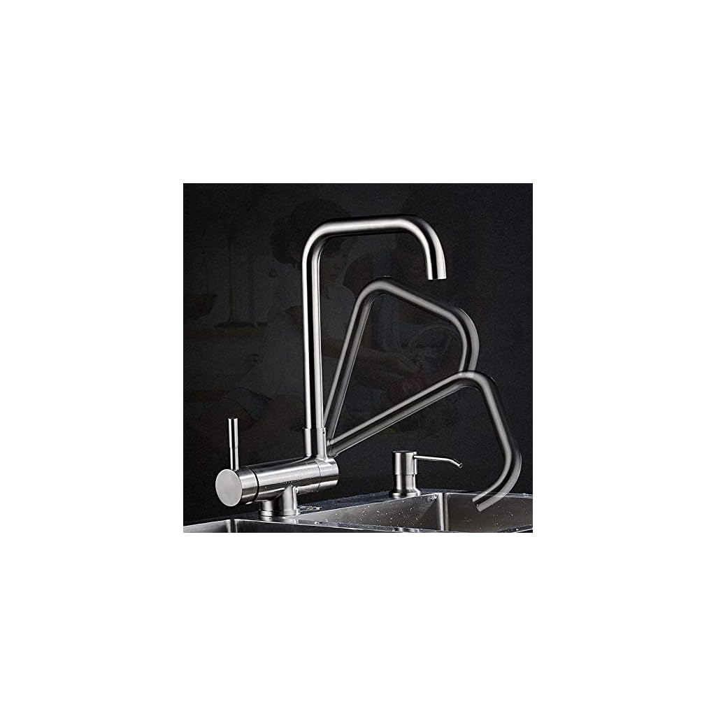 Fregaderos de cocina Grifos de agua caliente y fría Planos reversibles