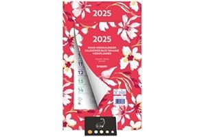 BLUMIE SHOP Kalendarz Optivision Blok tygodniowy 19 x 31 cm Civil 2025 + 1 indeks samoprzylepny Blumie (czerwony)