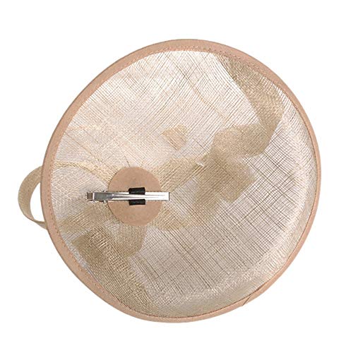 Accesorios para el cabello de las mujeres Tocado Clip Clip para el cabello Sombrero Cóctel de la fiesta del té Sombrero de plumas ~ Coconano,Caqui