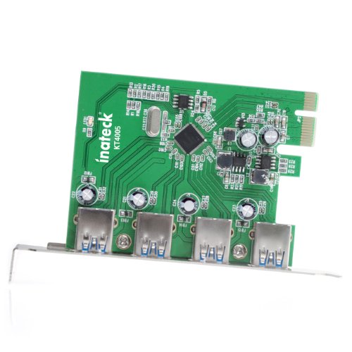 [Keine zusätzliche Stromanbindung]Inateck KT4005 USB 3.0 Karte 4 usb3.0 Ports Pci Expresskarte, Keine Stromanbindung mehr erforderlich, Versorgung über den PCI-E Einschub - 4