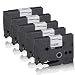 Produktbild 5x Schriftband kompatibel für Brother P-Touch TZE131 P-Touch 7100 VP P-Touch 7500 VP P-Touch 7600 VP P-Touch 900 BTS P-Touch 900BTS P-Touch 900F P-Touch 9200DX P-Touch 9200PC P-Touch 9400 12mm x 8M Schwarz auf Transparent