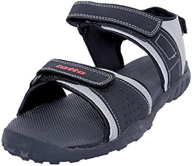 Men's TONNIA Black/Grey Sandals-6 UK/India (40 EU) (AS4860-020)