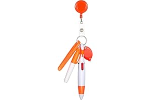 MIAOYAK Nurse Profession Accessories Set: Permanent Marker, Mini Highlighter, Pen Set, Badge Holder, LED Keychain Gift