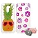 Produktbild 2X Handy Silikonhülle für Xiaomi Pocophone F1, Stoßfest Schutz Tasche Weich TPU Gel Bumper Etui Dünn Cover Case (Krapfen Ananas) Kratzfest Anti Fingerabdruck, mit 2 Tier Kable