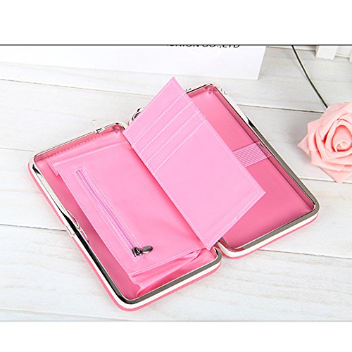 Portafogli da Donna Borsa con Diamante Fiore Modello, Bonice Multifunzionale [Grande CapacitÃ ] Smartphone Wristlet Custodia Case Cover per iPhone 8 /8 Plus /X / 7 /7Plus /6S /6S Plus /6 /6Plus /SE /5S, Galaxy S8 Plus /S8/S7 Edge /A3/A5/A7/J3/J5/J7 2017, Huawei Mate 9/P10/P9/P8 Lite, Sony Xperia XZ/XA/Z2/Z3/M2/Z5, HTC 10, LG K10 /K8 2017/K10/K3/G3/Wiko Lenny 3/2/Jerry etc etc, Moda Portafoglio Donna In PU Pelle Borsellino Con Lampo Porta Carte di Credito, Regalo per Le signore. - Rosa