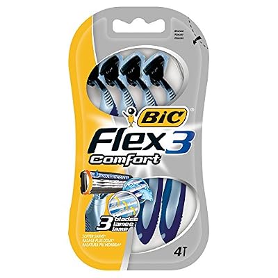 BIC Flex 3 Confort Rasoirs, 3 Lames Blister de 4 Lames