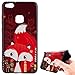 Produktbild Hülle für Huawei P10 Lite,Handyhülle für Huawei P10 Lite,Ultra Dünn Handyhülle,Leweiany 3D Kreativ Bunte Malerei Roter Fuchs Painted Matt Prägung Muster Ultra Dünn Soft TPU Silikon Gummi Schutzhülle Kratzfeste und Scratch-Resistant Handytasche Schutz Handy Hülle Case Rückseite Handy Tasche Premium Shell Slim Etui Schale Bumper Case für Huawei P10 Lite Anti-Scratch Schutzhülle