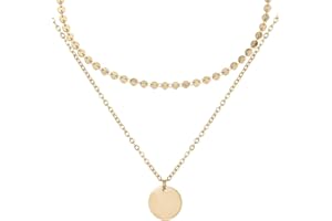 BONNYBIRD® Double Collier Femme - 100% Résistance à l'eau Acier Inoxydable Qualité Supérieure | Collier Boheme Multi Rangs