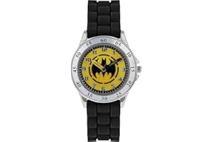 Batman Chłopięcy analogowy zegarek kwarcowy z gumowym paskiem BAT9522, Czarny/żółty/srebrny, Jeden rozmiar, Sport