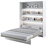Lenart - Letto a scomparsa Bed Concept verticale 180 x 200 cm, bianco satinato