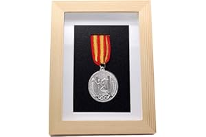 WANLIAN Cornice espositiva per medaglie in legno massello, cornice espositiva per espositore per medaglie belliche/militari/sportive, cornice espositiva per la raccolta commemorativa di foto/carte di maratona