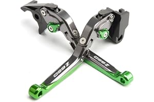 E-SPEEDMTC ESPEEDMTC pour Kawasaki Z650 2017-2022 CNC modifié Alliage d'aluminium 6 étages Longueur réglable Pliable Frein Levier d'embrayage Accessoires (Vert)