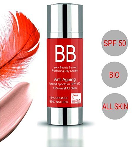 BB Cream ? Crema Orgánica Anti Edad Protección Solar FPS 50 ? Todo Tipo de Piel - Tono Universal ? Potente Antiedad con Argán y LycoMega ? 13% Organic 99% Natural ? 30 ml