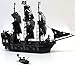 Produktbild Black Pearl Bausteine Schiff, 75 cm lang, knapp 1200 Teile, 3-Master Segelschiff mit 6 Piraten und funktionierenden Kanonen!