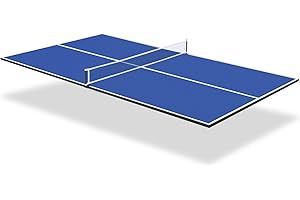 REAHOISY Ping Pong Table Top, 84" Mid-Size Foldable Ping Pong Table Topper for Pool Table, Indoor Outdoor Table Tennis Conversion Top w/Net & Premium Foam Padding, Lightweight and Portable