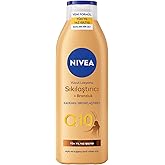NIVEA Q10 Firming And Bronzing Body Lotion 250ml, Gradual Natural Tan, Tight Skin in 7 Days, Light and Wheat Skin