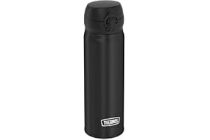 Thermos Bouteille Isotherme ultralégère, Acier Inoxydable, Noir Mat, 0,75 Liter