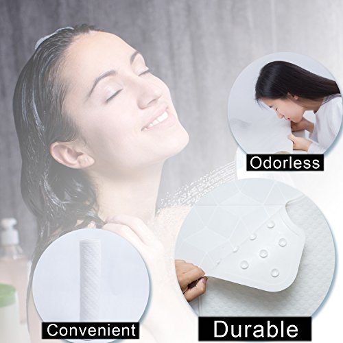 Mayshine Non-slip Badewannenmatte Duschmatte Gummi 40x80cm Weiß - 5