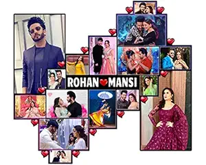Shri Kanth Art Personalized Wedding Photo Collage with Full Name Ideal for Husband & Fiance Gift Best Memories Photo Frame Wall Art Decor Gift-(Frame Size 16x20 Inch)