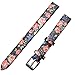 Produktbild New 12 mm Rose Floral Motiv auf Schwarz Kunstleder Uhr Band Uhrenarmband Damen