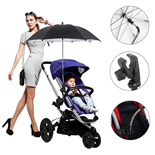 IntiPal Universal Kinderwagenschirm Sonnenschirm Regenschirm für Kinderwagen & Buggy - 2