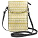 Produktbild Jiger Women Small Cell Phone Purse Crossbody,Horizontal Stripes With Blooming Flowers Summer Season Birth Of Nature Theme