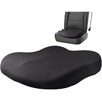 Coussin De Siège Voiture Universel - Velours Antidérapant, Protection Orthopédique Noir 52x50 Cm