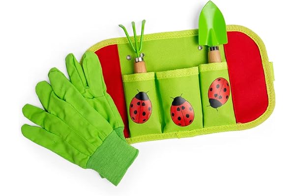 Bigjigs Toys Ceinture Enfant d'Outils de Jardin | Jouet Enfant | Jouet de Jardin | Outils de Jardin | Gants de Jardinage | Pelle | Fourche à Bêcher