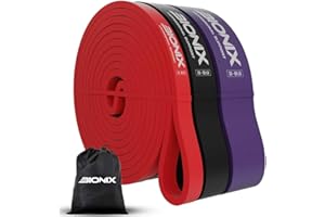 BIONIX PROFESSIONAL SUPPORT Bionix Resistance Bands Set Men - Pull Up Assistance Bands - Exercise Band For Fitness Crossfit Calisthenics Strength Training Equipment, Long Resistance Band Women - Gym Workout Stretching Bands
