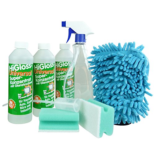 Preisvergleich Produktbild HiGloss Superkonzentrat Universalreiniger 3 x 500ml + Zubehör