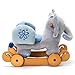 Labebe - Wooden Blue Rocking Elephant and Ride on