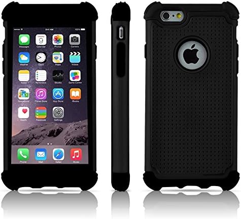 [ iPhone 6s ] SOOPER Defender Heavy Duty Protective Hard Full Body Cover Case For Apple iPhone 6s / iPhone 6 (Black)