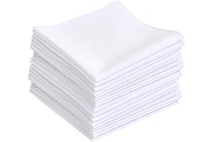 30 st 25 x 25 cm tyg näsduk, näsduk bomull, näsdukar, små näsdukar för kvinnor och män, vita näsdukar, fållar, för väskdekora