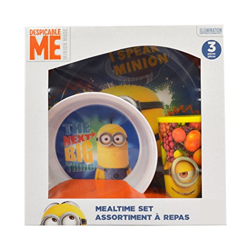 Joy Toy 72003 - Minions Melaminset - 2 Teller und 1 Becher, 23 x 8 x 22 cm, 3-teilig