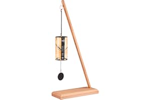 ‎DAYASA Zaphir Klangspiel Twilight Herbst mit Ständer - Klangspielständer Pisa aus Buchenholz - 55 cm Höhe für Yoga, Kinder zur Entspannung und Meditieren