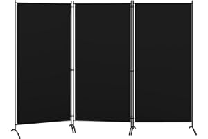 GIANTEX Separe Divisorio Paravento 260 x 183 cm, Pannelli Divisori per Interni, Balcone, Giardino, Pieghevole con Piedini Stabili, Installazione Semplice, 4 Colori