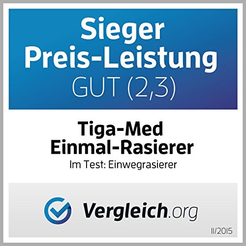 Einmal-Rasierer Einmalrasierer zweischneidig 100 Stück Original Tiga-Med Qualität Einmal Rasierer Einwegrasierer Doppelklinge - 3